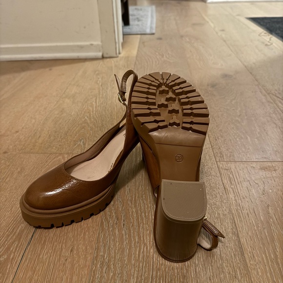 LODI Love Tan Slingback Platform Heels - Picture 6 of 7